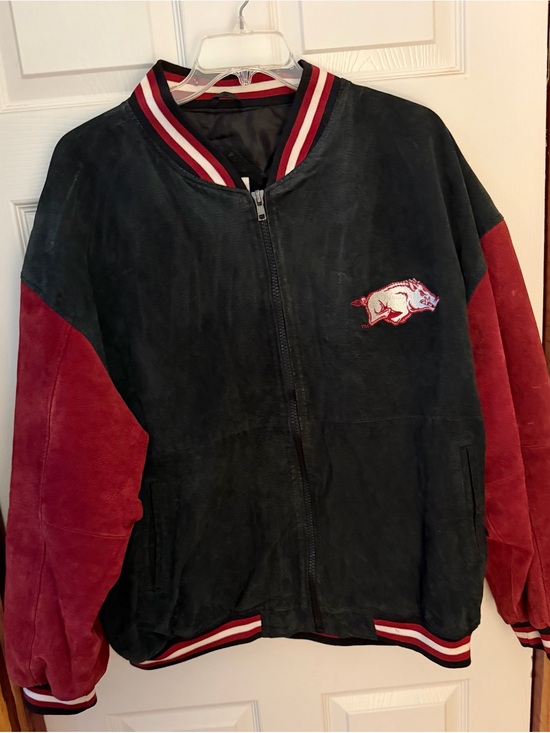 Essex Classics Other - Vintage Essex Arkansas Razorbacks Suede Bomber Jacket XXL